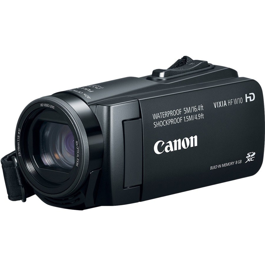 Canon VIXIA HF W10 Digital Camcorder - 3" LCD Touchscreen - CMOS - Full HD