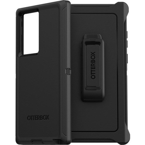 OtterBox Defender Rugged Carrying Case (Holster) Samsung Galaxy S22 Ultra Smartphone - Black