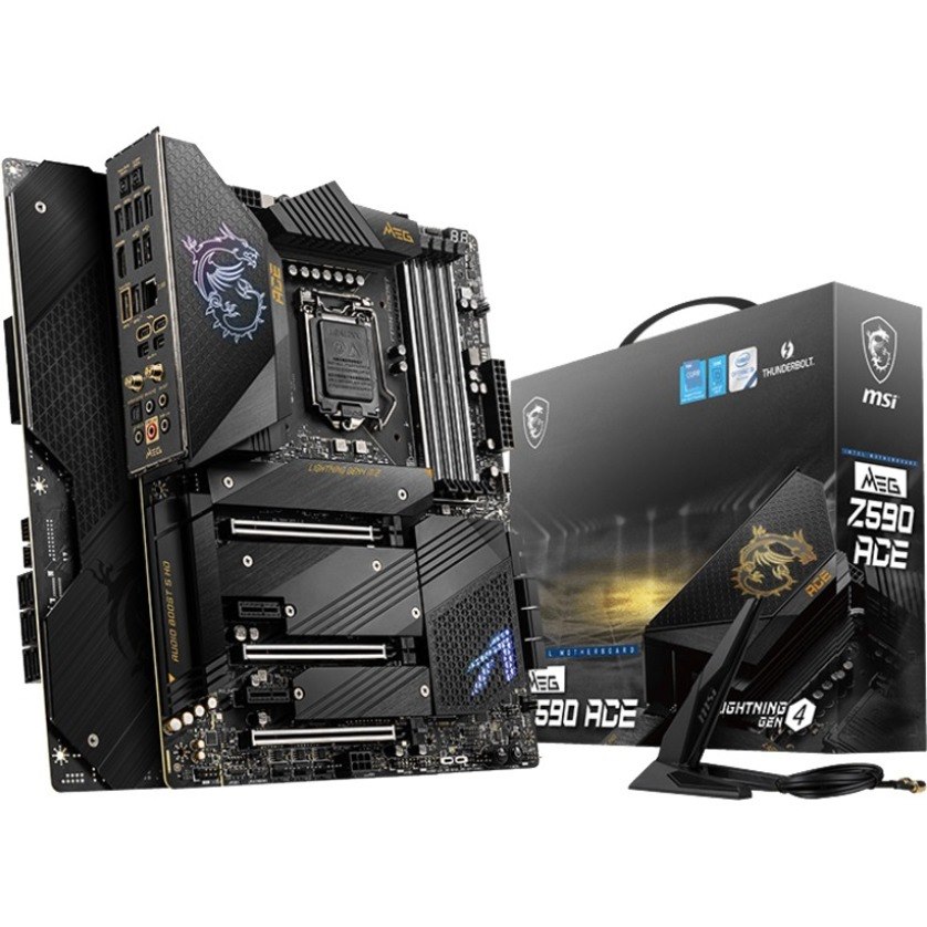 MSI MEG Z590 ACE Desktop Motherboard - Intel Z590 Chipset - Socket LGA-1200 - Intel Optane Memory Ready - ATX