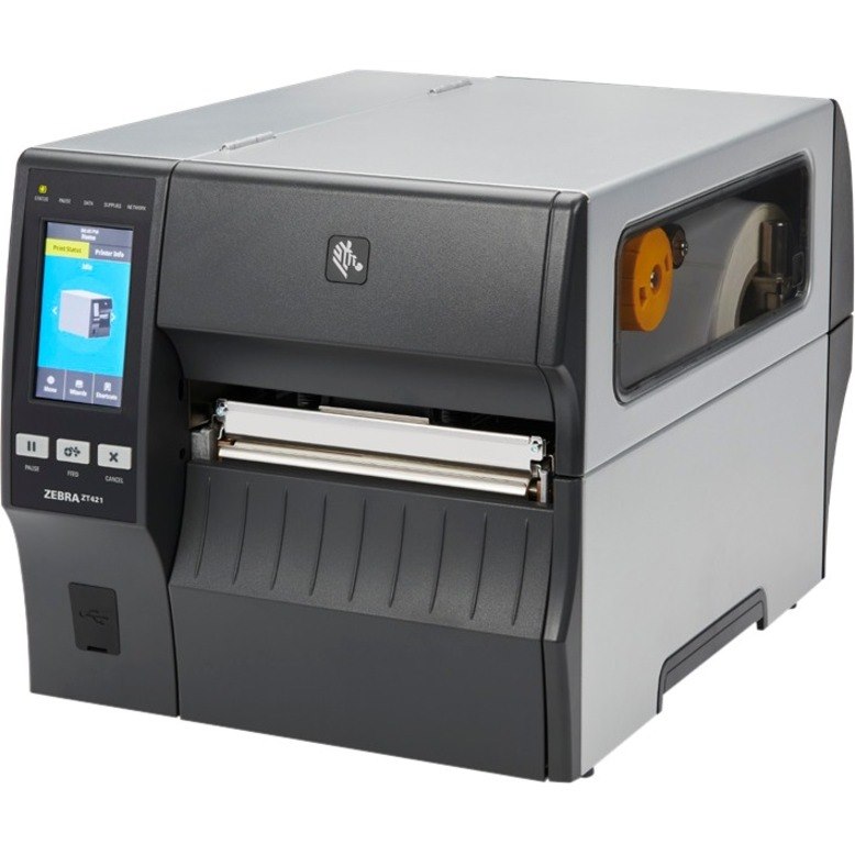 Zebra ZT421 Industrial Thermal Transfer Printer - Monochrome - Label Print - USB - Serial