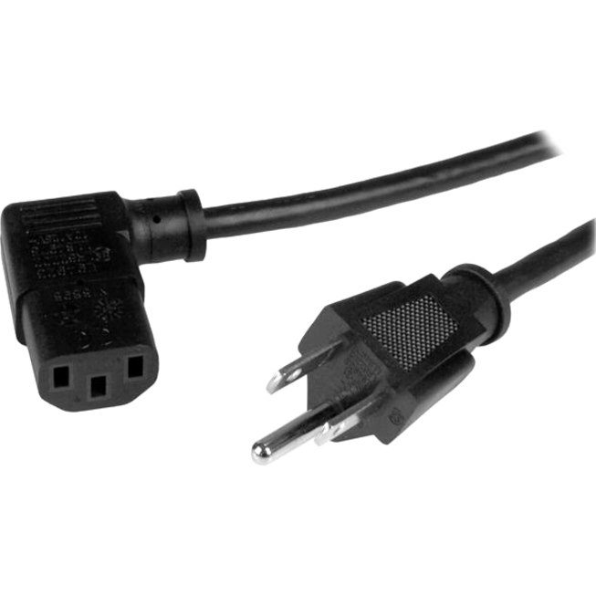 StarTech.com 3ft (1m )Computer Power Cord, NEMA 5-15P to Right Angle C13, 10A 125V, 18AWG, Replacement AC Power Cord, Monitor Power Cable