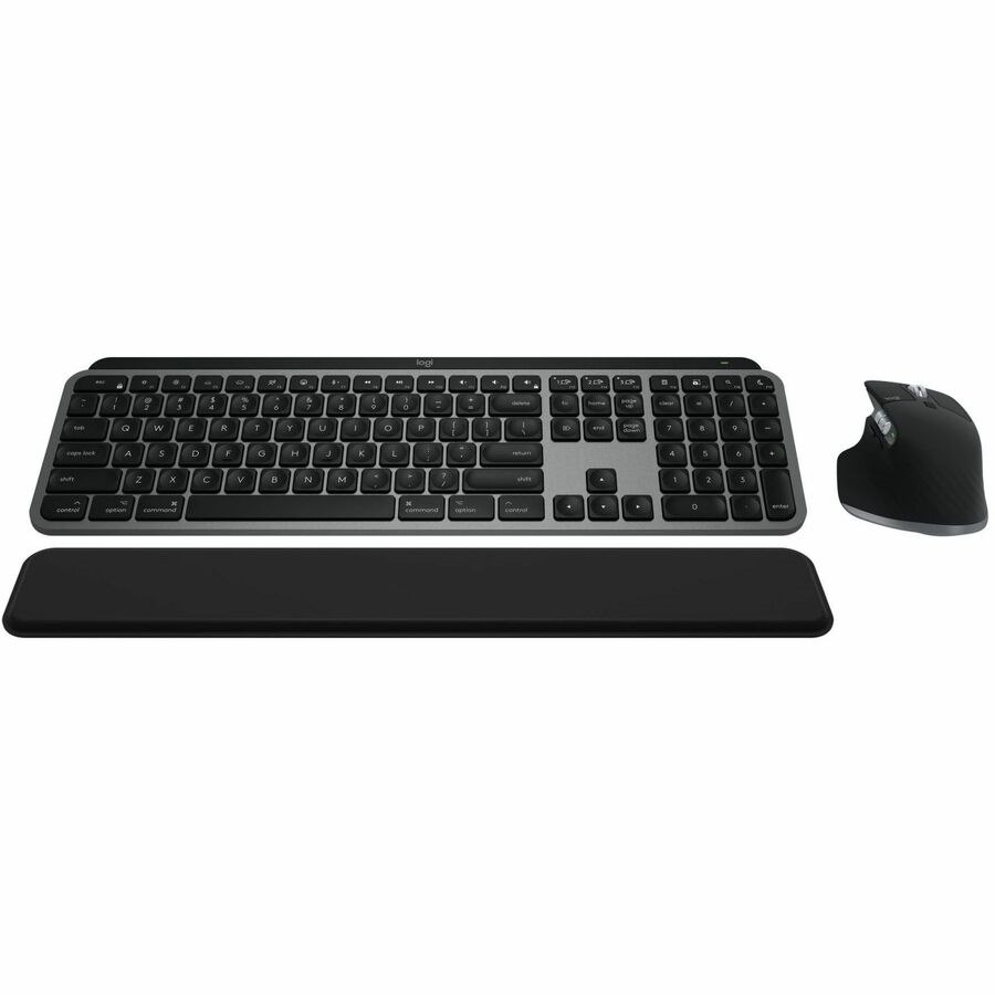 Logitech MX Keys S Combo for Mac, Wireless Keyboard and Mouse With Palm Rest, Backlit Keyboard, Fast Scroll Wireless Mouse, Bluetooth USB C for MacBook Pro, Macbook Air, iMac, iPad, Space Gray