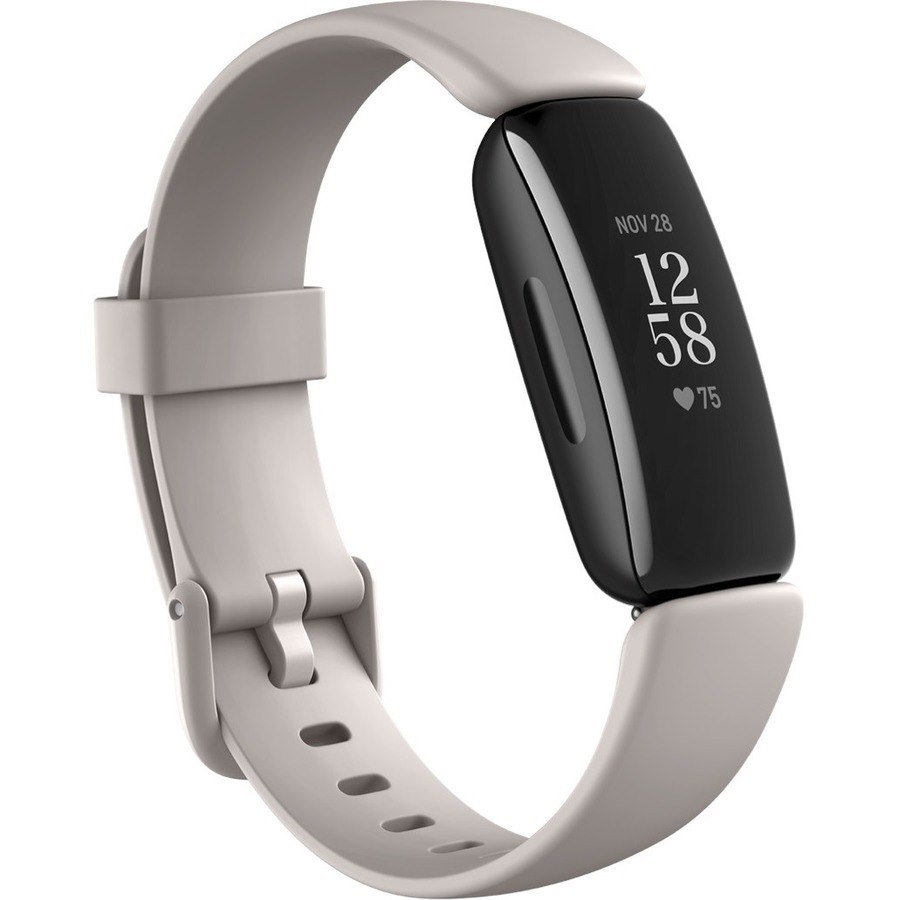 Fitbit Inspire 2 Smart Band - Lunar White Body Color - Plastic Body Material - Silicone Band Material