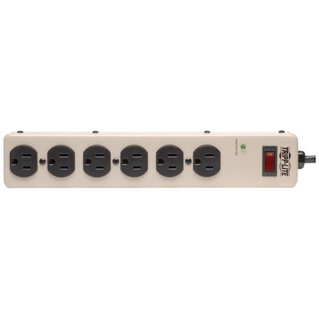 Tripp Lite by Eaton 6-Outlet Commercial-Grade Surge Protector, 6 ft. (1.83 m) Cord, 900 Joules, 12.5-in. length