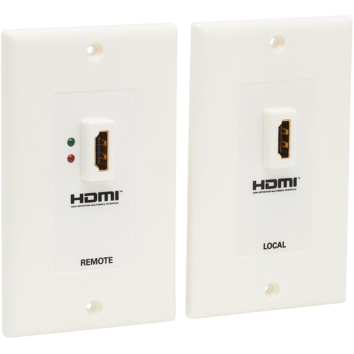 Eaton Tripp Lite Series HDMI over Dual Cat5/Cat6 Extender Wall Plate Kit with Transmitter and Receiver, TAA