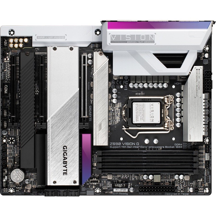 Gigabyte Z590 VISION G Desktop Motherboard - Intel Z590 Chipset - Socket LGA-1200 - Intel Optane Memory Ready - ATX