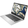 HP Chromebook 14a-na0000 14a-na0200nr 14" Chromebook - HD - 1366 x 768 - Intel Celeron N4120 Quad-core (4 Core) - 4 GB Total RAM - 4 GB On-board Memory - 64 GB Flash Memory - Mineral Silver, Natural Silver