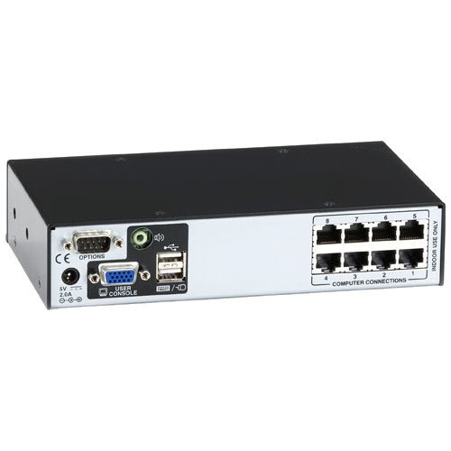 Black Box CX UNO KVM Switch with (1)IP - 8-Port, CATx