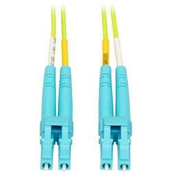 Eaton Tripp Lite Series 100G Duplex Multimode 50/125 OM5 LSZH Fiber Optic Cable (LC/LC), Lime Green, 2 m