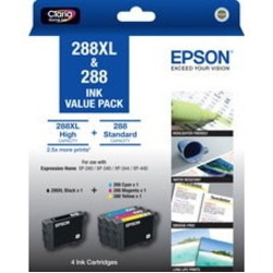 Epson DURABrite Ultra 288XL Original Inkjet Ink Cartridge - Value Pack - Tri-colour - 4 / Pack