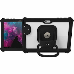 The Joy Factory aXtion Go MP Rugged Carrying Case Microsoft Surface Go, Surface Go 2, Surface Go 3, Surface Go 4 Tablet, Credit Card, Card Reader - Black, Transparent