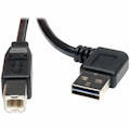 Eaton Tripp Lite Series Universal Reversible USB 2.0 Cable (Right / Left-Angle Reversible A to B M/M), 6 ft. (1.83 m)