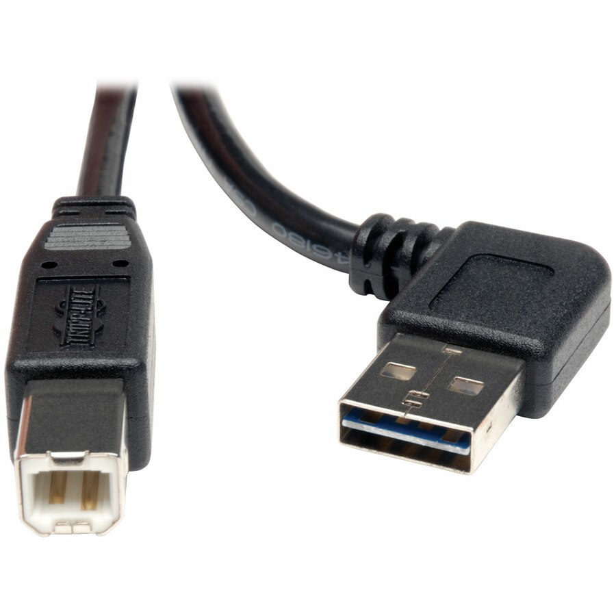 Tripp Lite 6ft USB 2.0 High Speed Cable Reversible Right / Left Angle A to B M/M