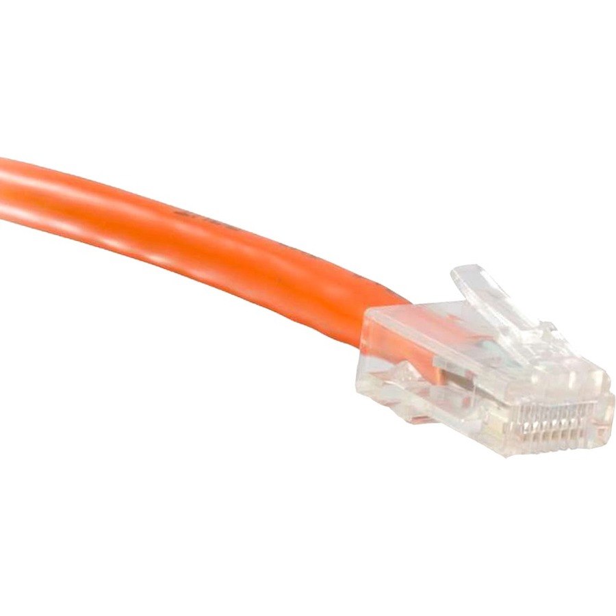 ENET Cat5e Orange 25 Foot Non-Booted (No Boot) (UTP) High-Quality Network Patch Cable RJ45 to RJ45 - 25Ft
