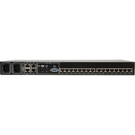 Tripp Lite by Eaton NetCommander 16-Port Cat5 KVM over IP Switch - 2 Remote + 1 Local User, 1U Rack-Mount