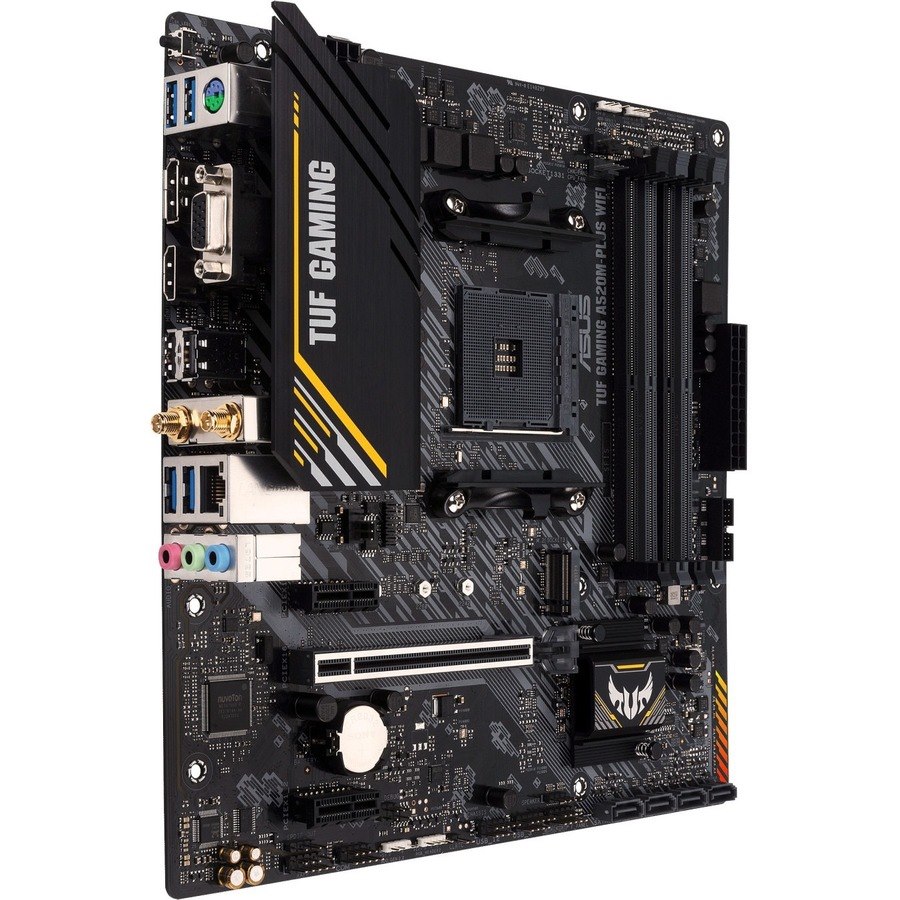 TUF GAMING A520M-PLUS WIFI Gaming Desktop Motherboard - AMD A520 Chipset - Socket AM4 - Micro ATX