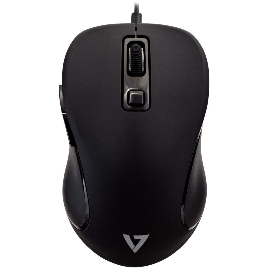 V7 MU300 PRO USB 6-Button Wired Mouse with Adjustable DPI - Black