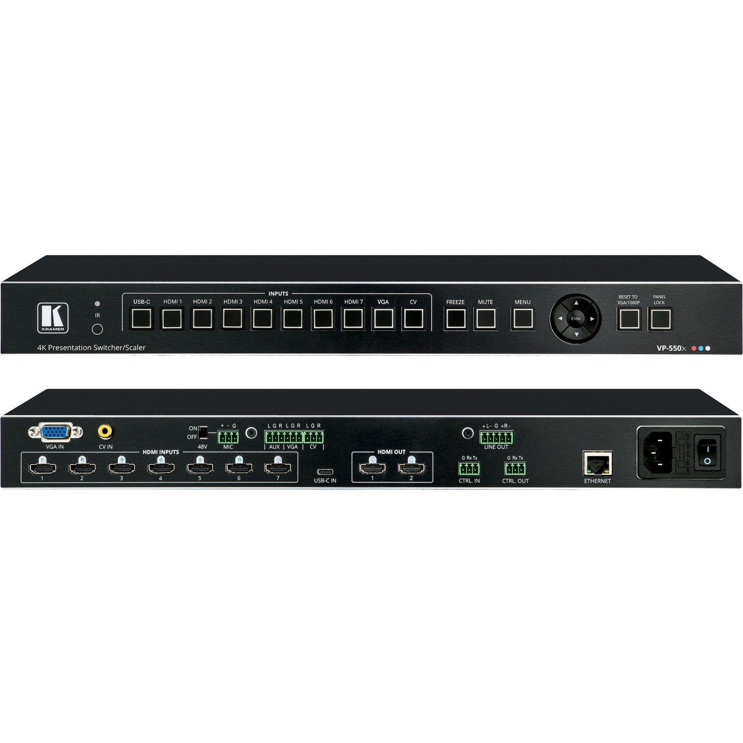 Kramer VP-550X 10-Input 4K HDR HDMI Presentation Switcher/Scaler