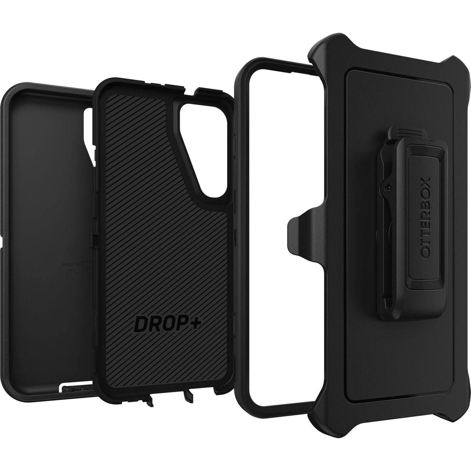 OtterBox Defender Rugged Carrying Case (Holster) Samsung Galaxy S23+ Smartphone - Black
