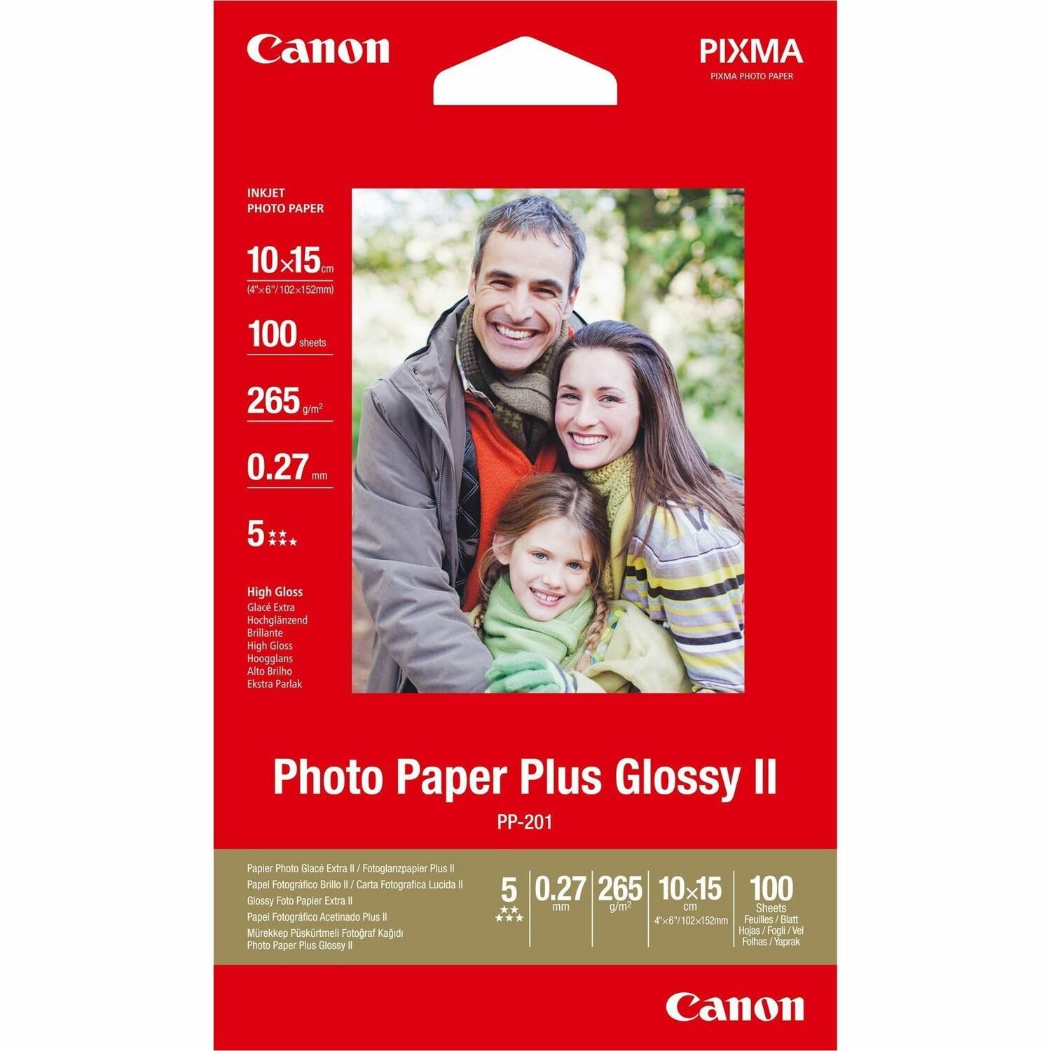 Canon Photo Paper Plus PP-201 Inkjet Photo Paper - White