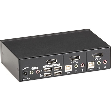 Black Box ServSwitch KVM Switch DT DisplayPort with USB and Audio, 2-Port