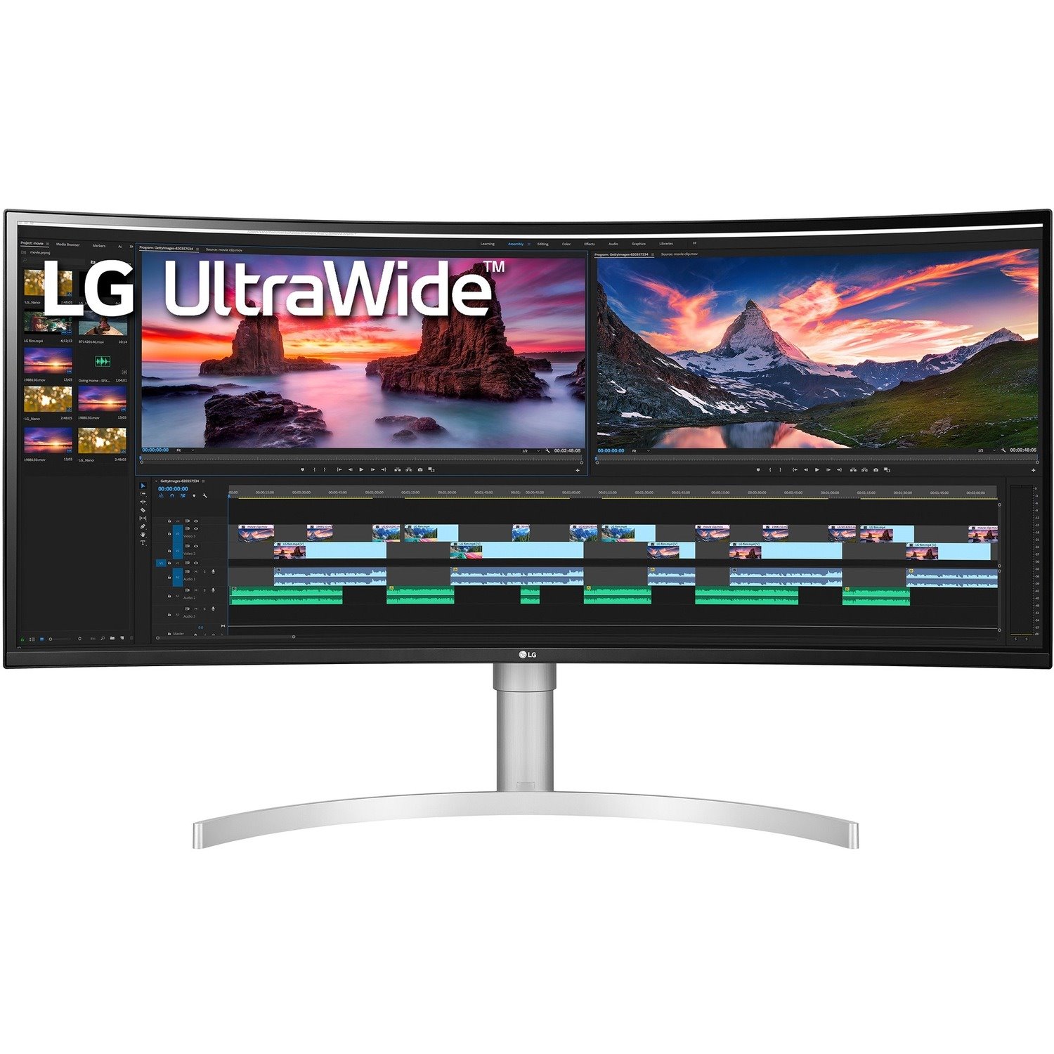LG Ultrawide 38WN95C-W 38" Class UW-QHD+ Curved Screen Gaming LCD Monitor - 21:9 - White