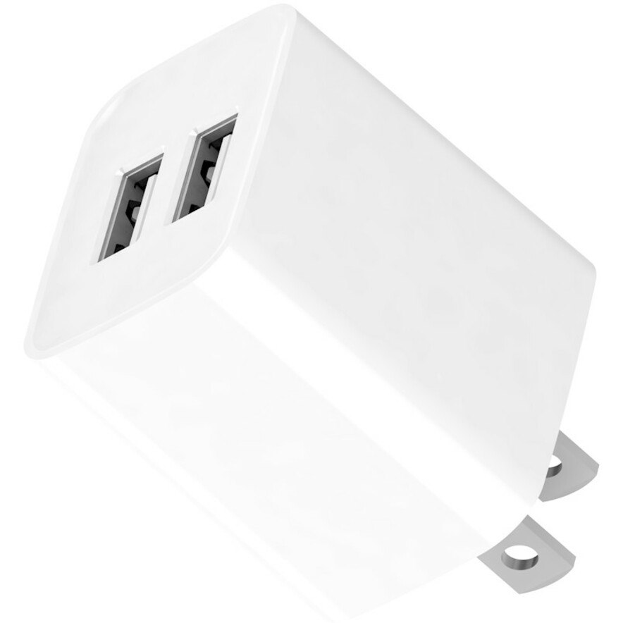 4XEM 12W Dual USB-A Wall Charger - White