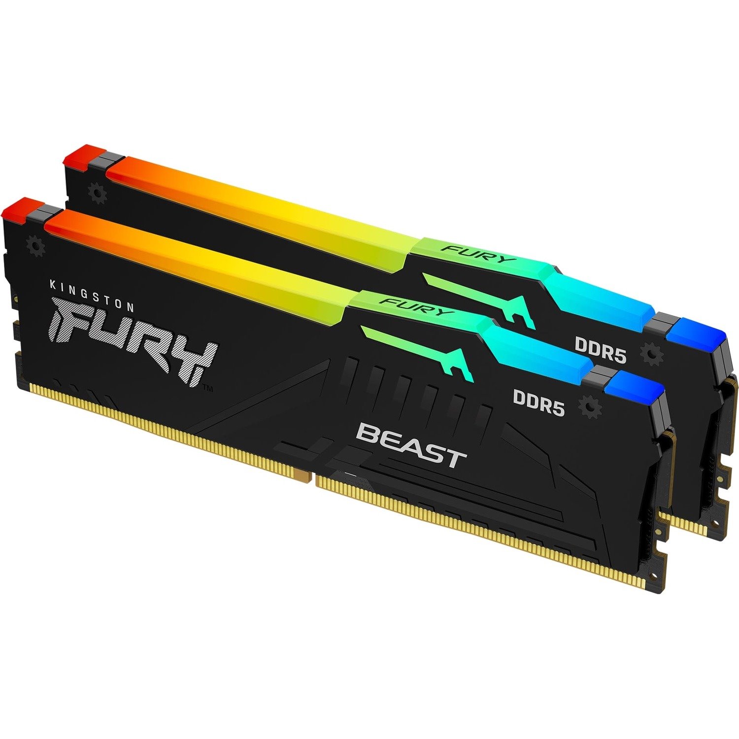 Kingston FURY Beast RAM Module for Computer, Motherboard - 16 GB (2 x 8GB) - DDR5-6000/PC5-48000 DDR5 SDRAM - 6000 MHz Single-rank Memory - CL36 - 1.35 V
