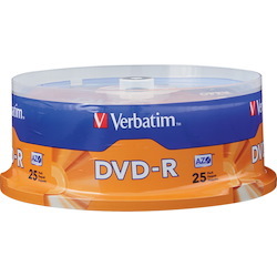 Verbatim AZO DVD-R 4.7GB 16X with Branded Surface - 25pk Spindle