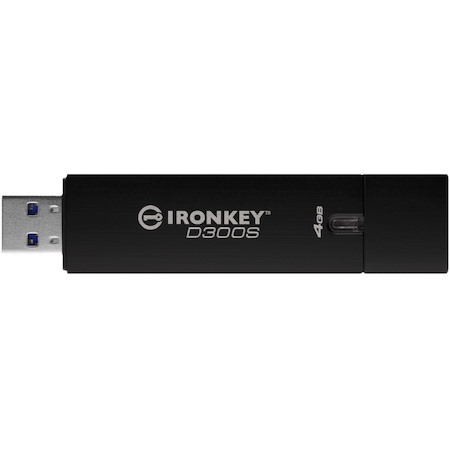 Kingston IronKey D300 D300S 4 GB USB 3.1 Flash Drive - Anthracite - TAA Compliant