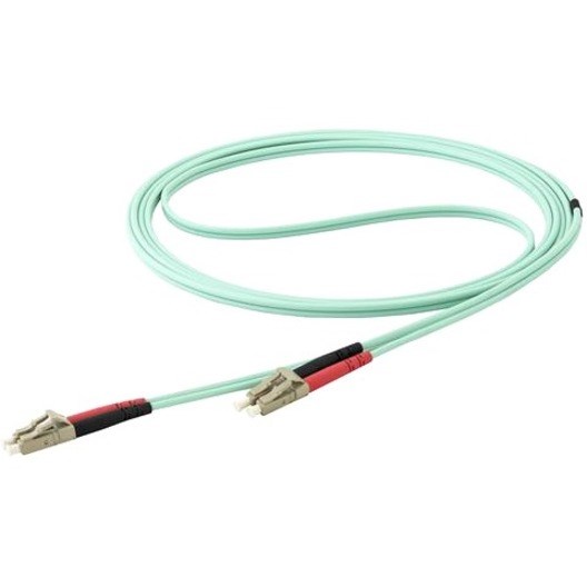 StarTech.com 15m (50ft) LC/UPC to LC/UPC OM4 Multimode Fiber Optic Cable, 50/125&micro;m, 100G, Low Insertion Loss, LSZH Fiber Jumper Cord