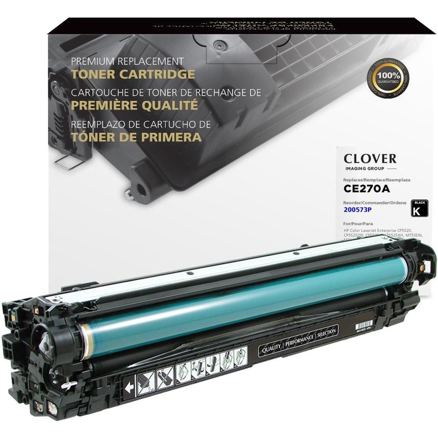 Clover Technologies Remanufactured Laser Toner Cartridge - Alternative for HP 650A (CE270A, CE270-67901) - Black Pack
