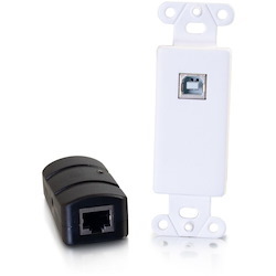 C2G USB Over Cat5/Cat6 Wall Plate to Box Extender - USB A 2.0 Extender - Up to 150ft - TAA