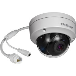 TRENDnet Indoor Outdoor 4 Megapixel HD PoE IR Dome Network Camera, Digital WDR, 2688 x 1520p, IP66 Rated Housing, IR Night Vision Up To 30m (98 ft.), ONVIF, IPv6, White, TV-IP315PI