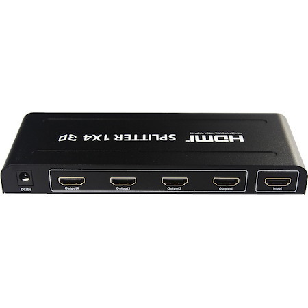 4XEM 4 Port high speed HDMI video splitter fully supporting 1080p, 3D for Blu-Ray, gaming consoles and all other HDMI compatible devices