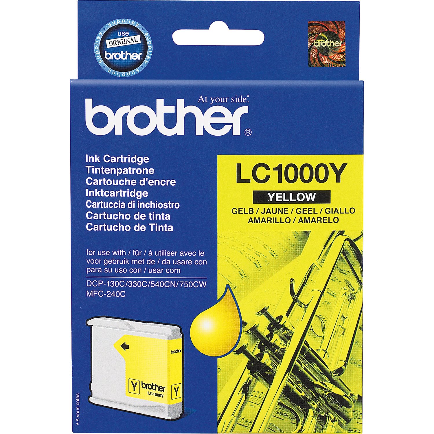 Brother LC1000Y Original Inkjet Ink Cartridge - Yellow - 1 Pack