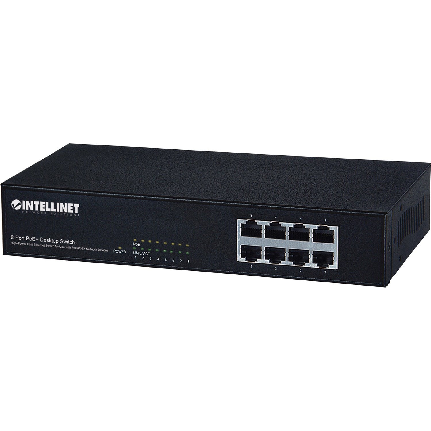 Intellinet 8-Port PoE+ Desktop Switch