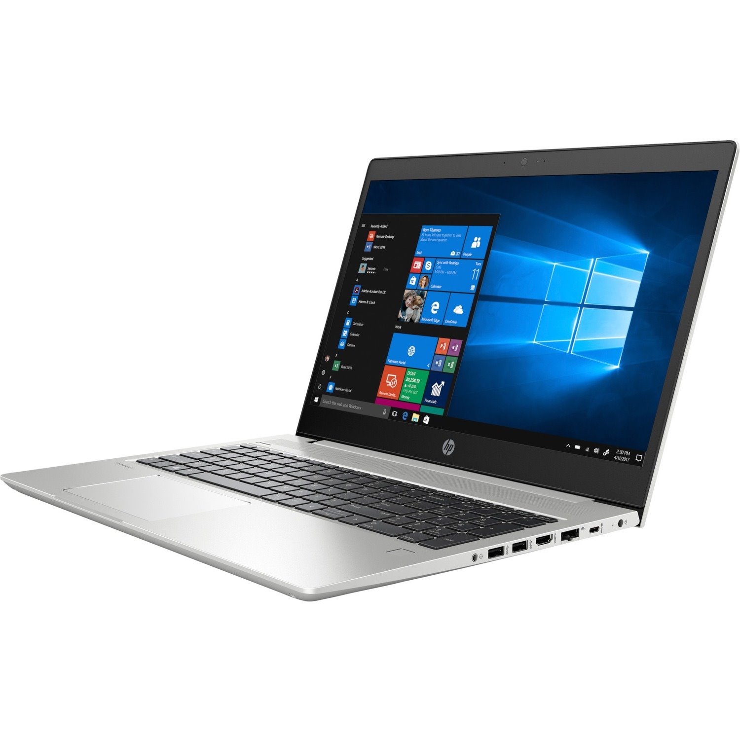 HP ProBook 455 G6 15.6" Notebook - 1920 x 1080 - AMD Ryzen 7 PRO 2700U Quad-core (4 Core) 2.20 GHz - 16 GB Total RAM - 512 GB SSD - Natural Silver