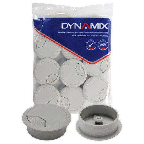 Dynamix 60mm Desk Grommet Grey - 10 Pack