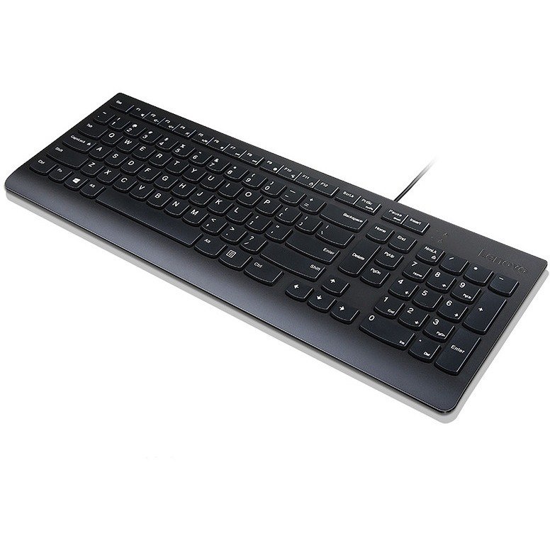 Lenovo Essential Keyboard - Cable Connectivity - USB Interface - Spanish - QWERTY Layout - Black