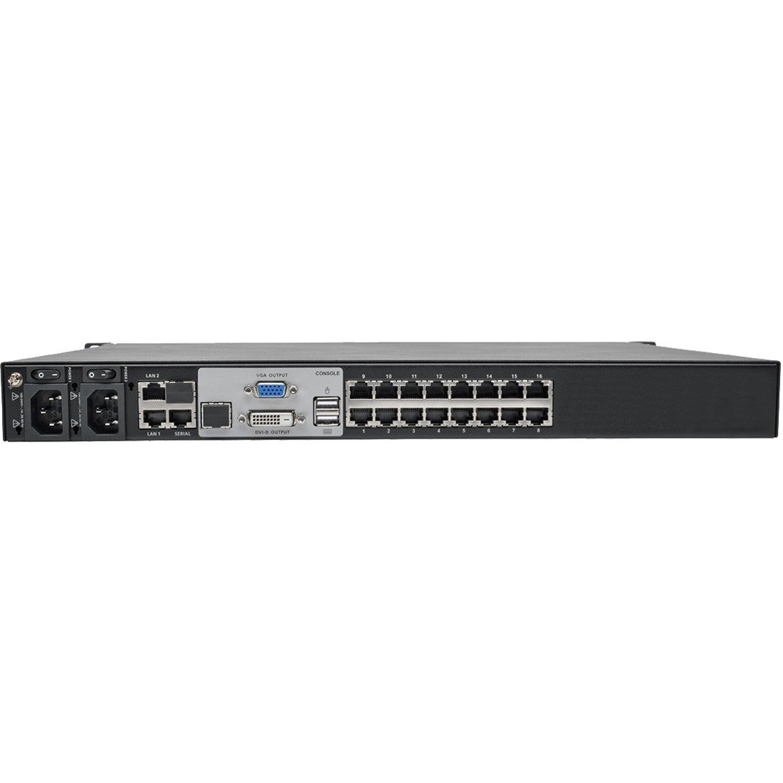 Tripp Lite by Eaton NetDirector 16-Port Cat5 KVM over IP Switch - Virtual Media, 2 Remote + 1 Local User, 1U Rack-Mount, TAA