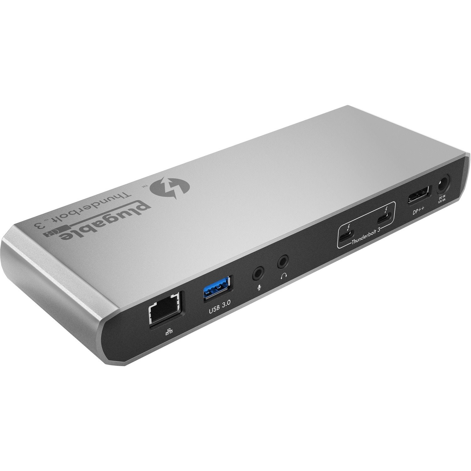 Plugable Thunderbolt 3 Dock, Enables Extra Displays, Wired Network, Audio, and More USB Ports