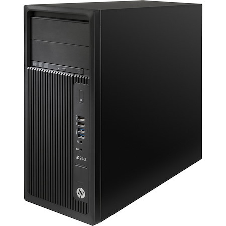 HP Z240 Workstation - 1 x Intel Xeon E3-1245 v5 - 8 GB - 256 GB SSD - Mini-tower - Black