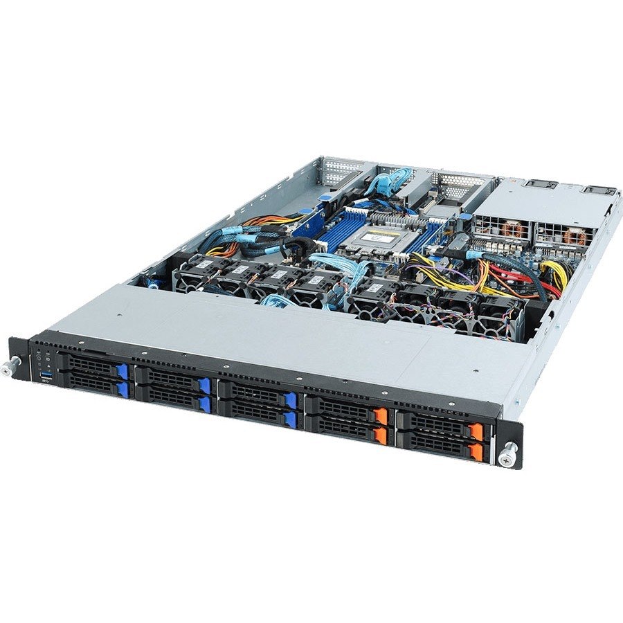 Gigabyte R162-Z11 Barebone System - 1U Rack-mountable - Socket SP3 - 1 x Processor Support