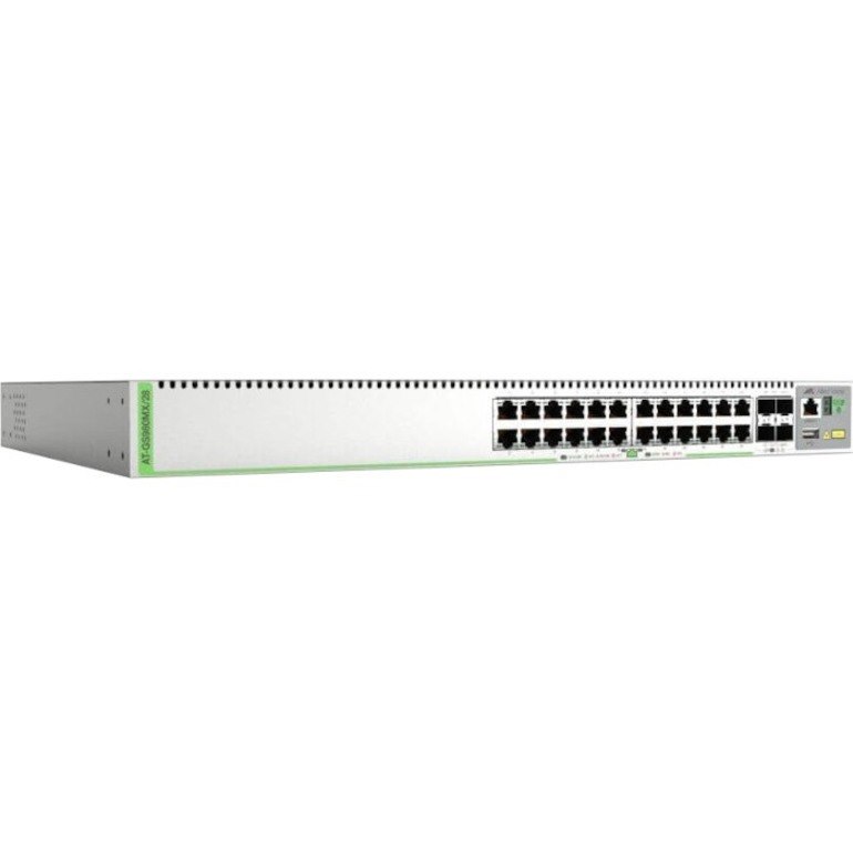 Allied Telesis CentreCOM GS980MX GS980MX/28 24 Ports Manageable Layer 3 Switch - Gigabit Ethernet, 10 Gigabit Ethernet - 10/100/1000Base-T, 10GBase-X