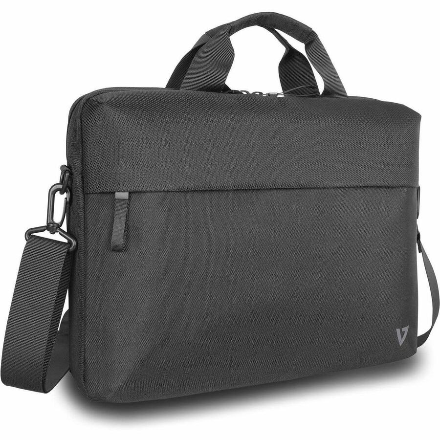 V7 CTP14-ECO2 Carrying Case (Briefcase) for 14" Notebook, Smartphone, Accessories - Black