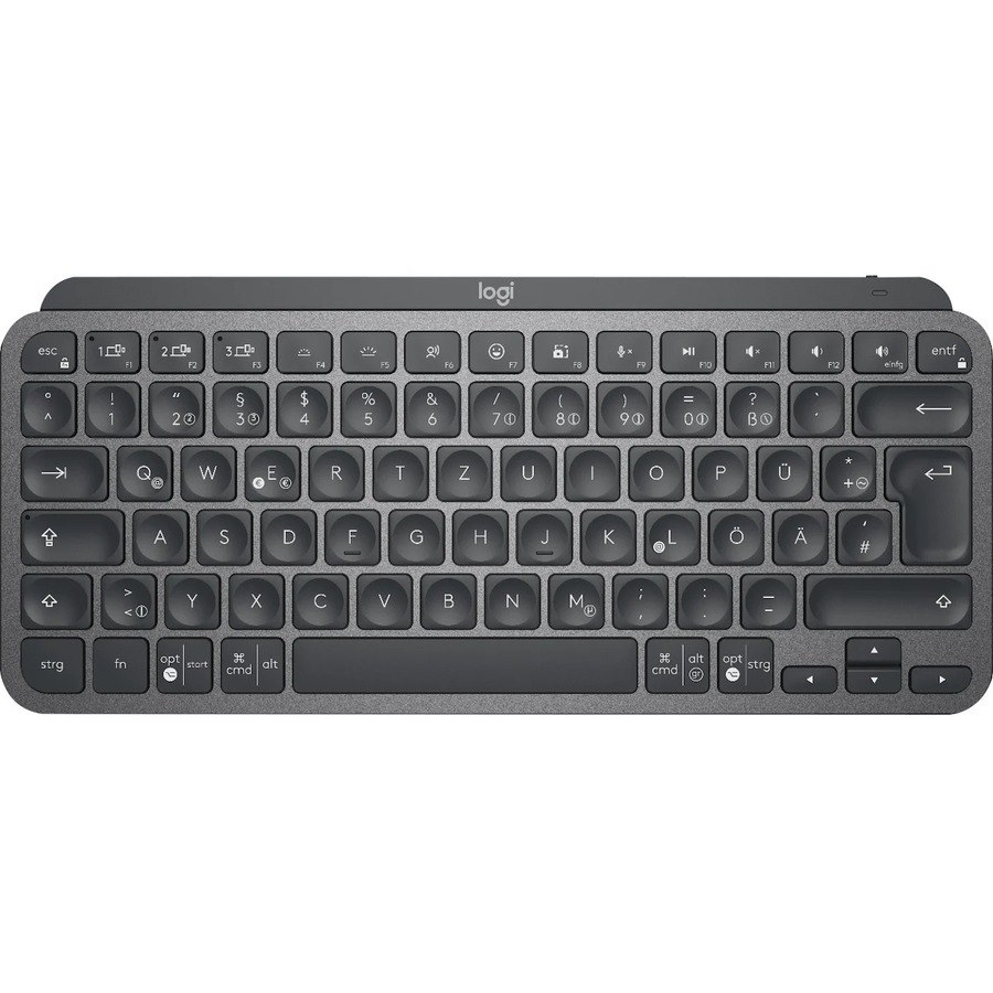 Logitech MX Keys Mini Keyboard - Wireless Connectivity - LED - German - QWERTZ Layout - Graphite