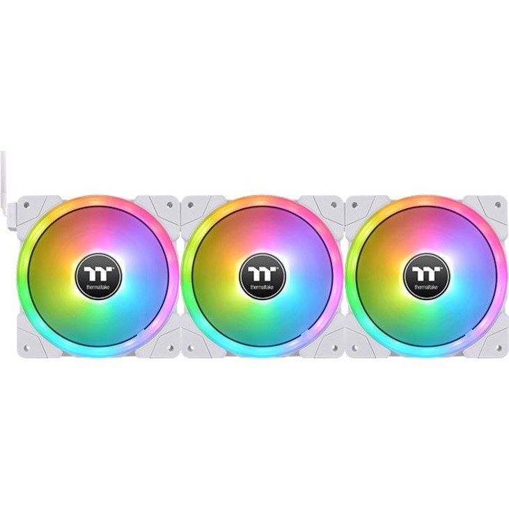 Thermaltake SWAFAN EX 12 RGB PC Cooling Fan White TT Premium Edition (3-Fan Pack) - 3 Pack