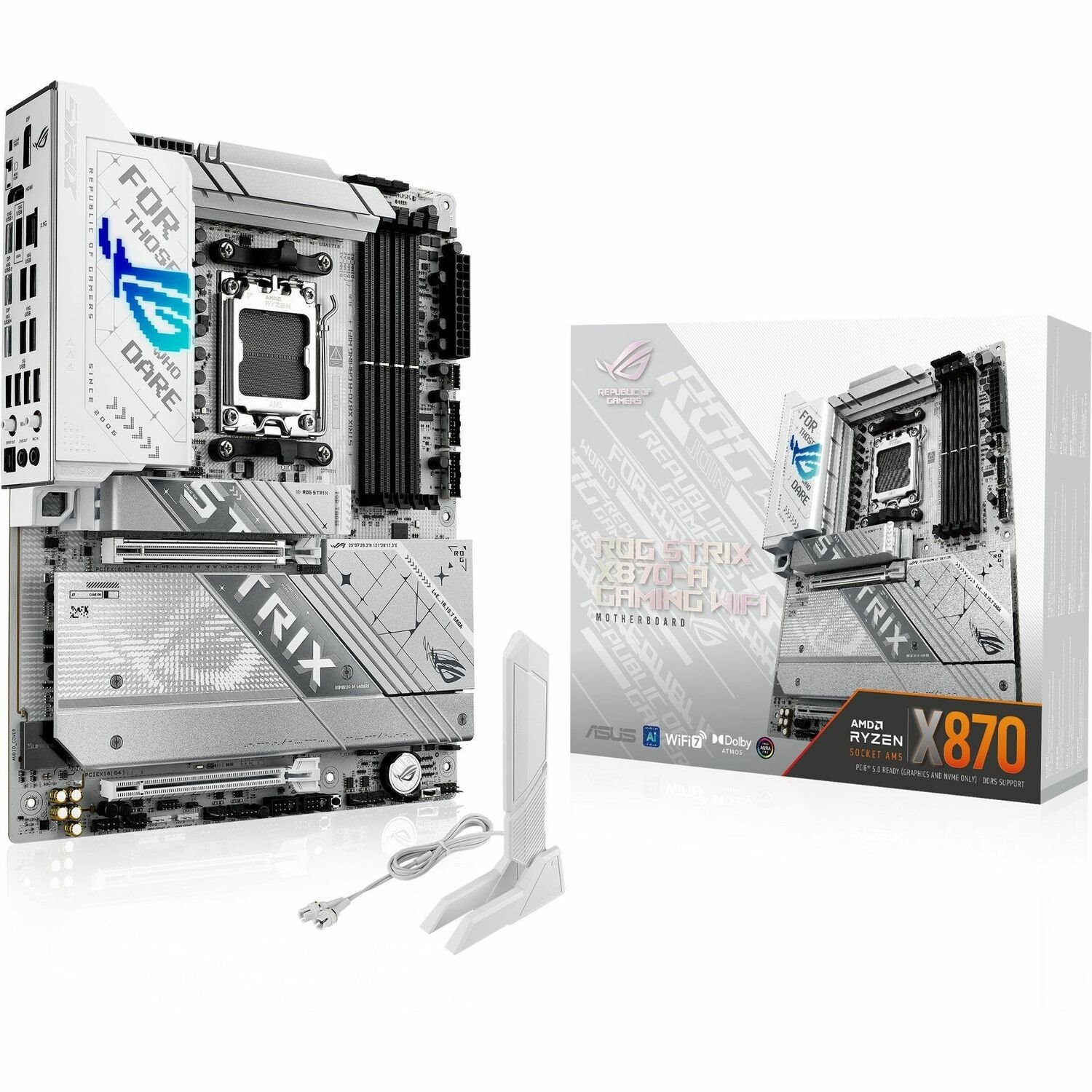 Asus ROG Strix X870-A GAMING WIFI Gaming Desktop Motherboard - AMD X870 Chipset - Socket AM5 - ATX