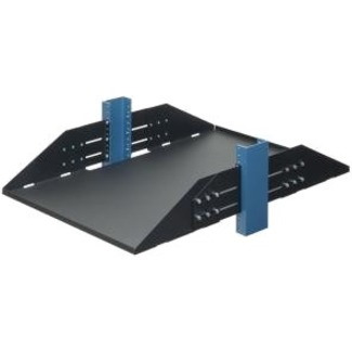 Rack Solutions 3U 2Post Adjustable Center Mount Solid Shelf 29in (D) - Flanged Down